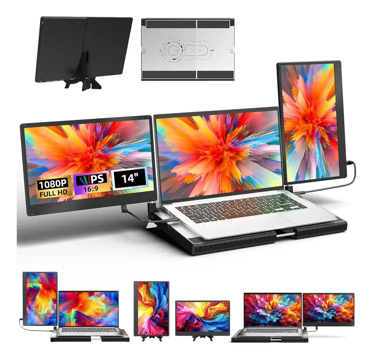 Aoker Extensor De Tela Para Notebook 14 Triplo Monitor