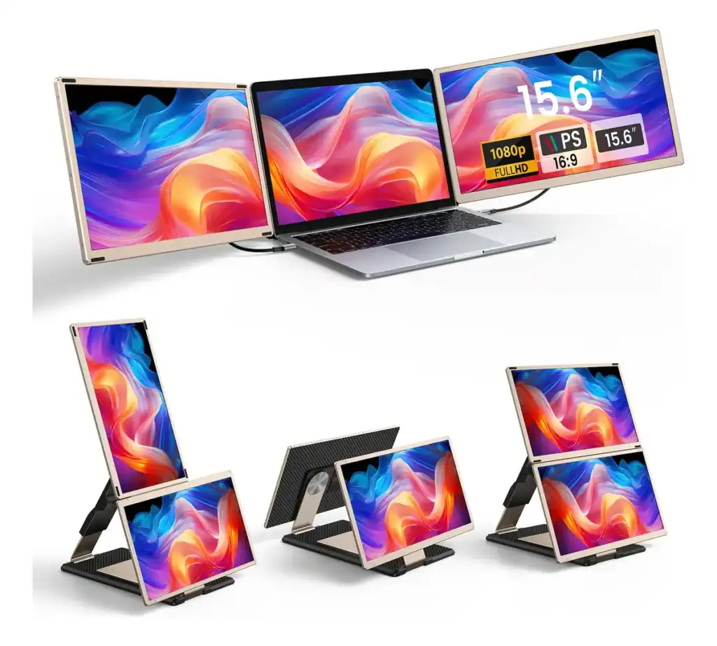 Monitor Portátil Duplo 15,6 Tipo C Fhd 1080p Hdmi 60hz