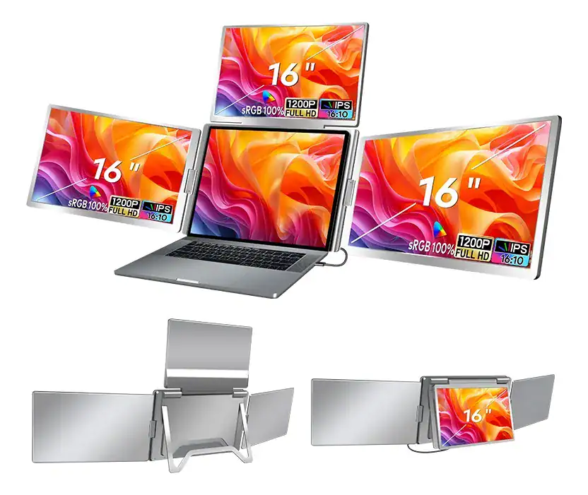 Monitor Triplo 16 Extensor De Tela Para Notebook Tela Extra